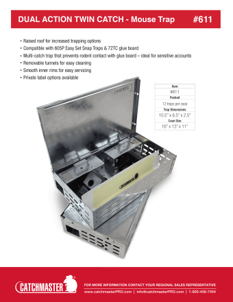 Ловушка-защелка для мыши "Catchmaster 605P"